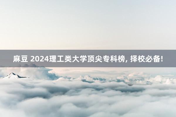 麻豆 2024理工类大学顶尖专科榜， 择校必备!